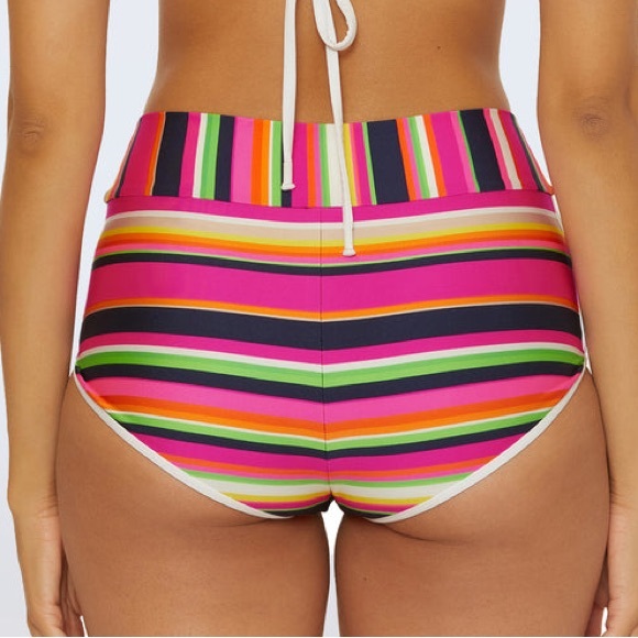 NEW Trina Turk striped boy shorts bikini 8 - Picture 2 of 7